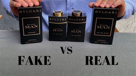 Original vs Fake Bvlgari Man in Black 